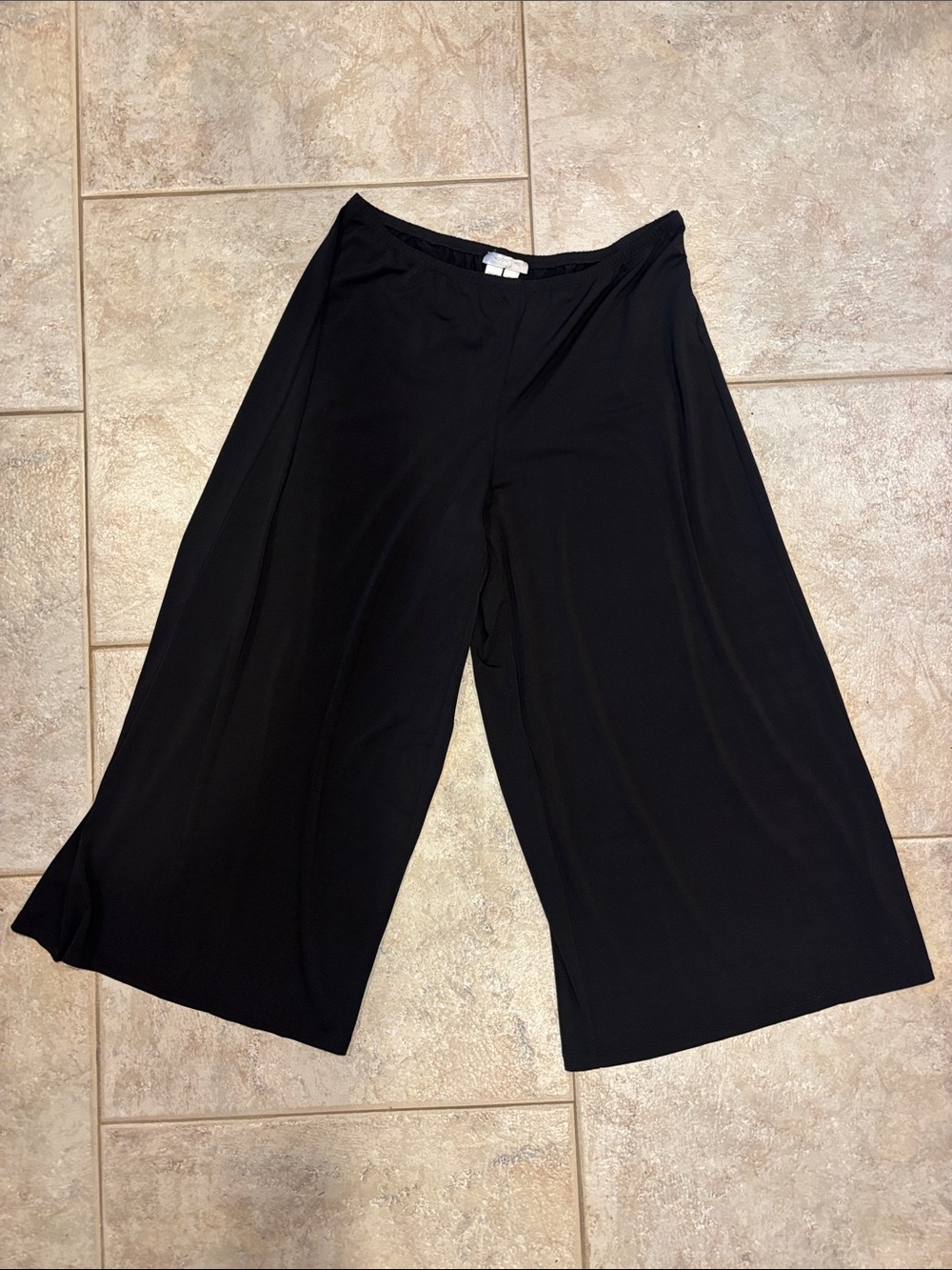 London Times Black Wide-Leg Palazzo Pants